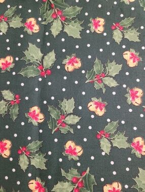 Mai Designs For Fabric Traditions Holly And Bells Cotton Fabric (0797)